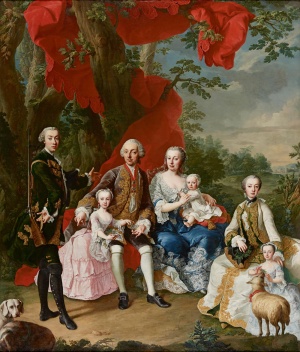 Martin van Meytens ml., Rodina Mikuláša Pálffyho, medzi rokmi 1750-1760. Zdroj: Rakúska galéria Belvedere, Viedeň (verejná doména)